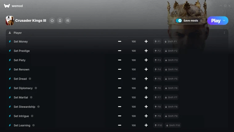 Crusader Kings 3 "Трейнер +21" [UPD: 09.05.2025] {MrAntiFun / WeMod}
