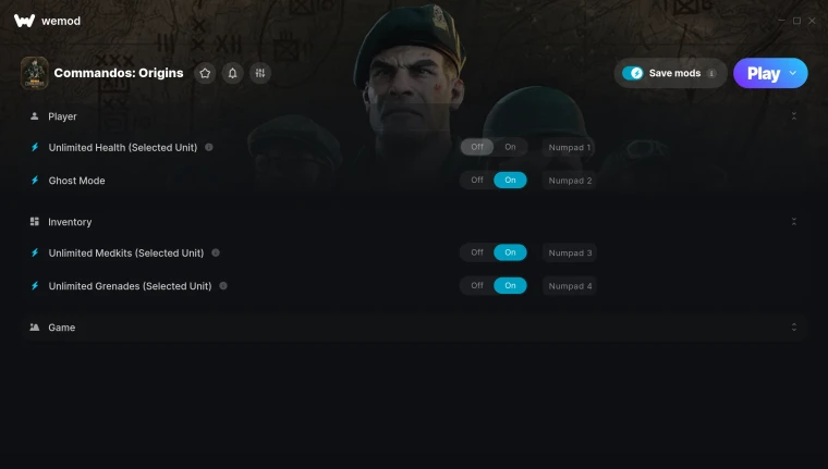 Commandos: Origins "Трейнер +5 [UPD: 19.04.2025] {STiNGERR / WeMod}
