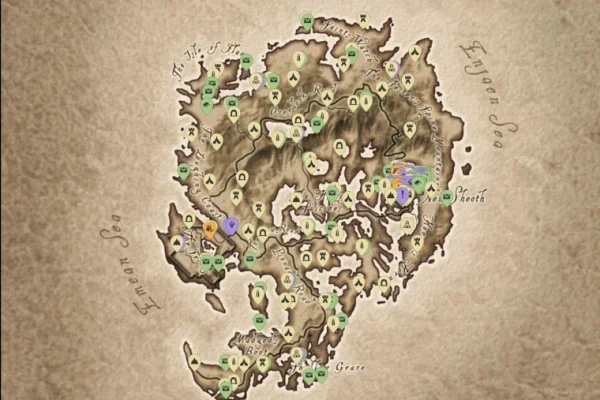 Подробная интерактивная карта Сиродила в The Elder Scrolls 4: Oblivion Remastered