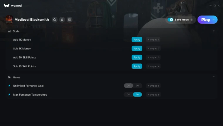 Medieval Blacksmith "Трейнер +6" [UPD: 29.04.2025] {STiNGERR / WeMod}