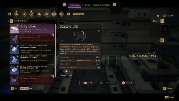 Как собрать песчаный мотоцикл в Dune: Awakening - ремонт транспорта и уход за ним