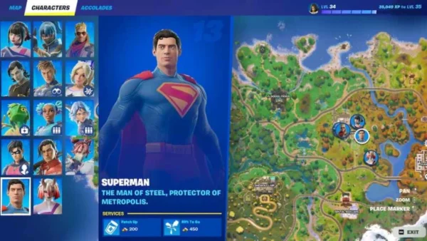 Где найти Супермена в Fortnite Глава 6, Сезон 3