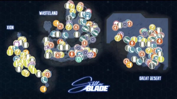 Интерактивная карта для Stellar Blade: поиск ключевых предметов, ресурсов и колекционок