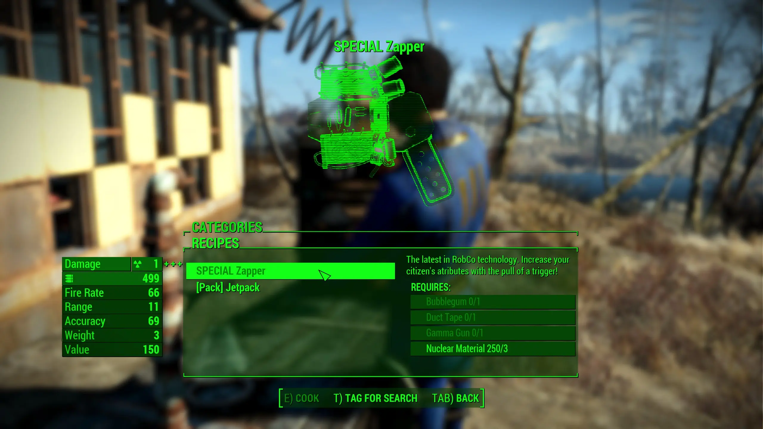 Fallout 4 "Чит-Мод - Улучшение поселенцов одним выстрелом"