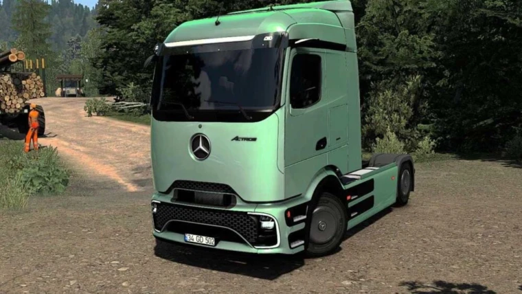 Euro Truck Simulator 2 "Грузовик Mercedes Benz eActros MP6"