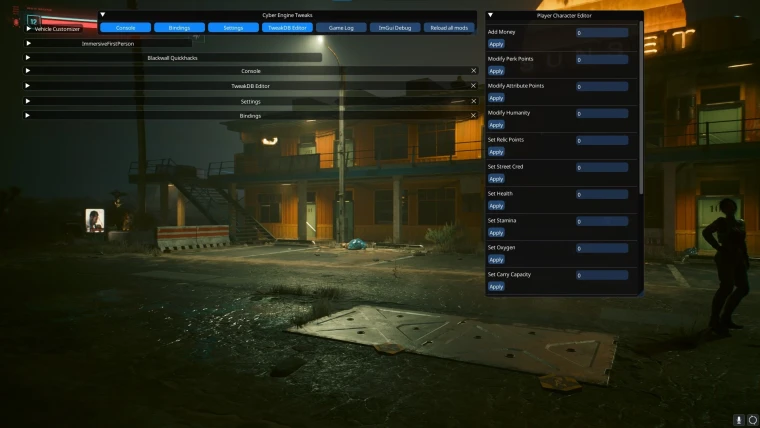 Cyberpunk 2077 "Редактор игрока - Player Character Editor - CET Extension" [1.3.1] {LeeDev}