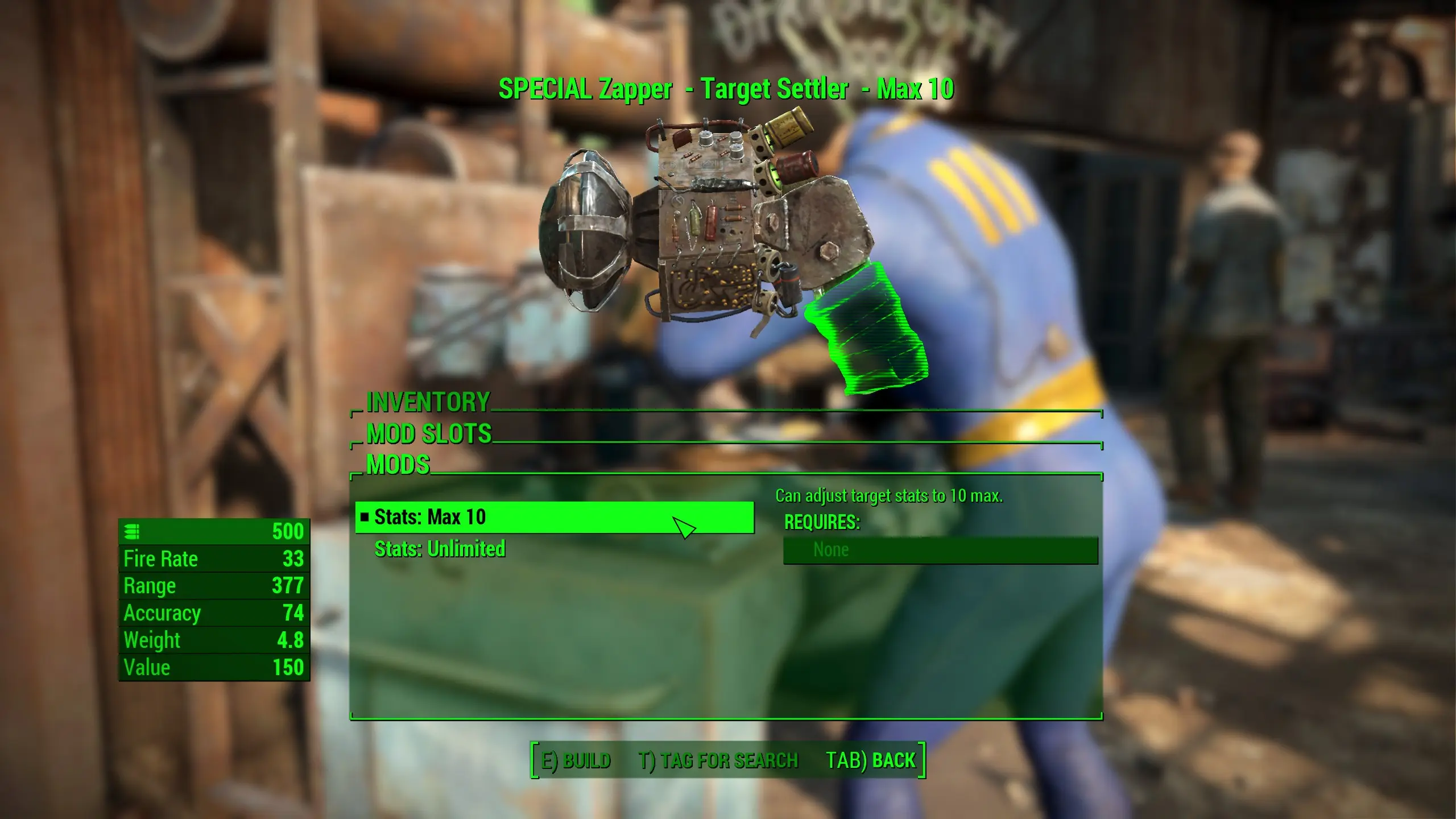 Fallout 4 "Чит-Мод - Улучшение поселенцов одним выстрелом"