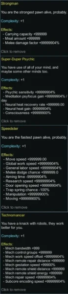 RimWorld "Чит-Мод - Читерские гены"