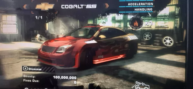 Need for Speed: Most Wanted (2005) "Сохранение - прокаченный Chevrolet Cobalt SS, 100 млн. денег и рейтинга"