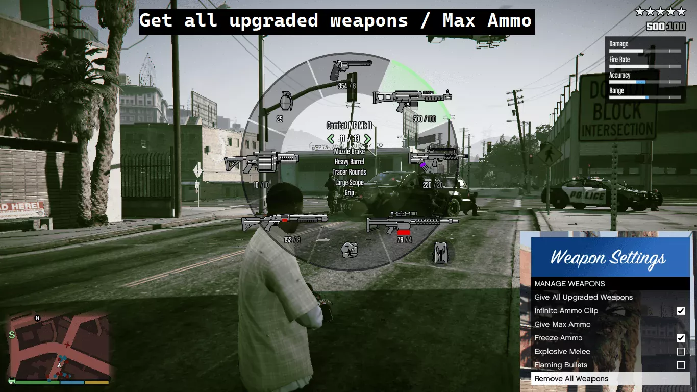 Grand Theft Auto 5 "Чит-Мод - SimpleMenu - Single Player Mod Menu / Редактор игрока, транспорта, мира"