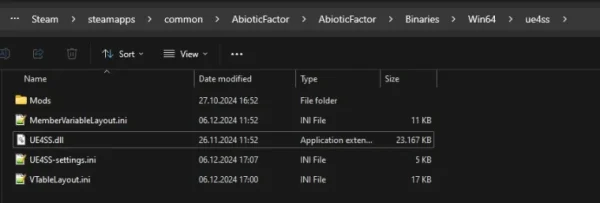 Abiotic Factor "UE4SS: Активация консоли"