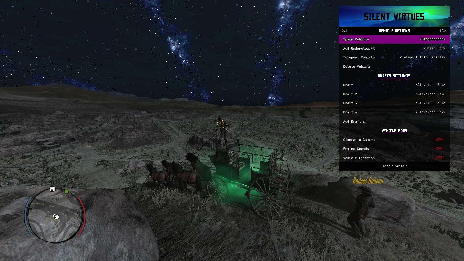 Red Dead Redemption "Чит-Мод: Silent Virtues Trainer - Редактор игрока, оружия, мира"