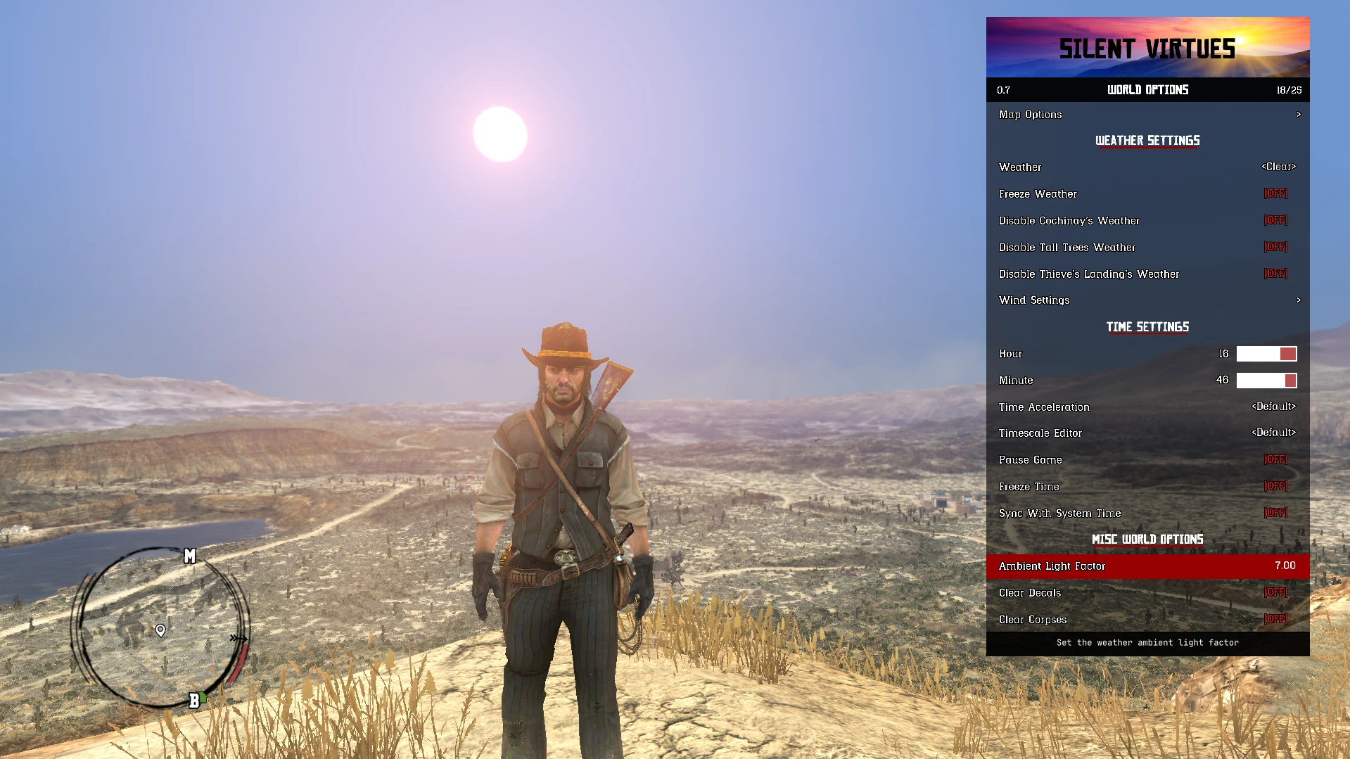 Red Dead Redemption "Чит-Мод: Silent Virtues Trainer - Редактор игрока, оружия, мира"