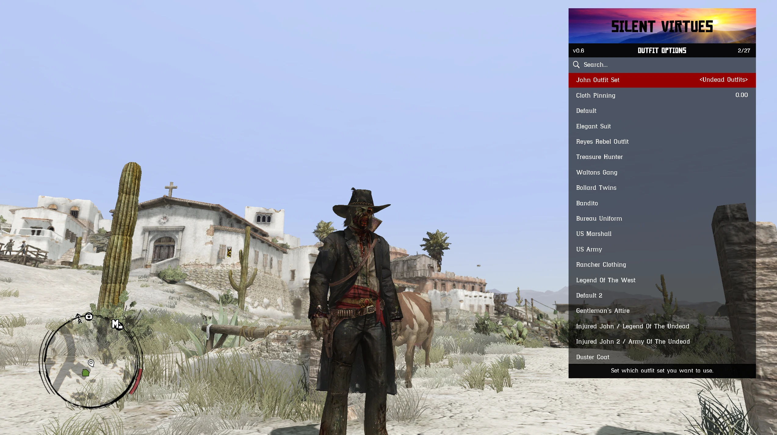 Red Dead Redemption "Чит-Мод: Silent Virtues Trainer - Редактор игрока, оружия, мира"