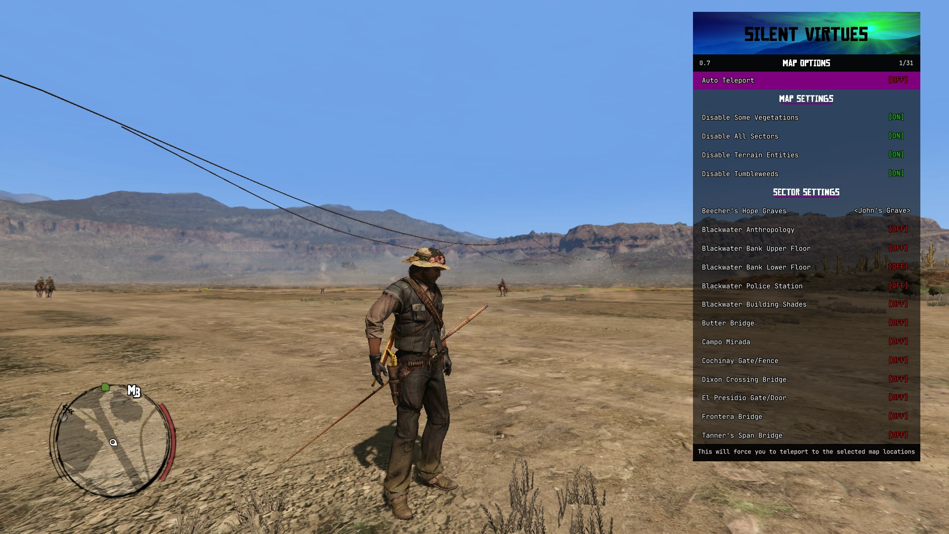 Red Dead Redemption "Чит-Мод: Silent Virtues Trainer - Редактор игрока, оружия, мира"