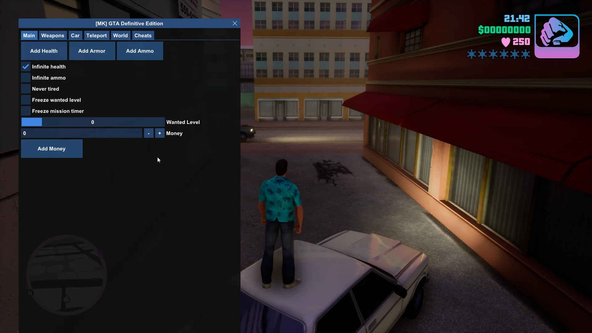 Grand Theft Auto: The Trilogy "Чит-мод для GTA III-VC-SA Definitive Edition"