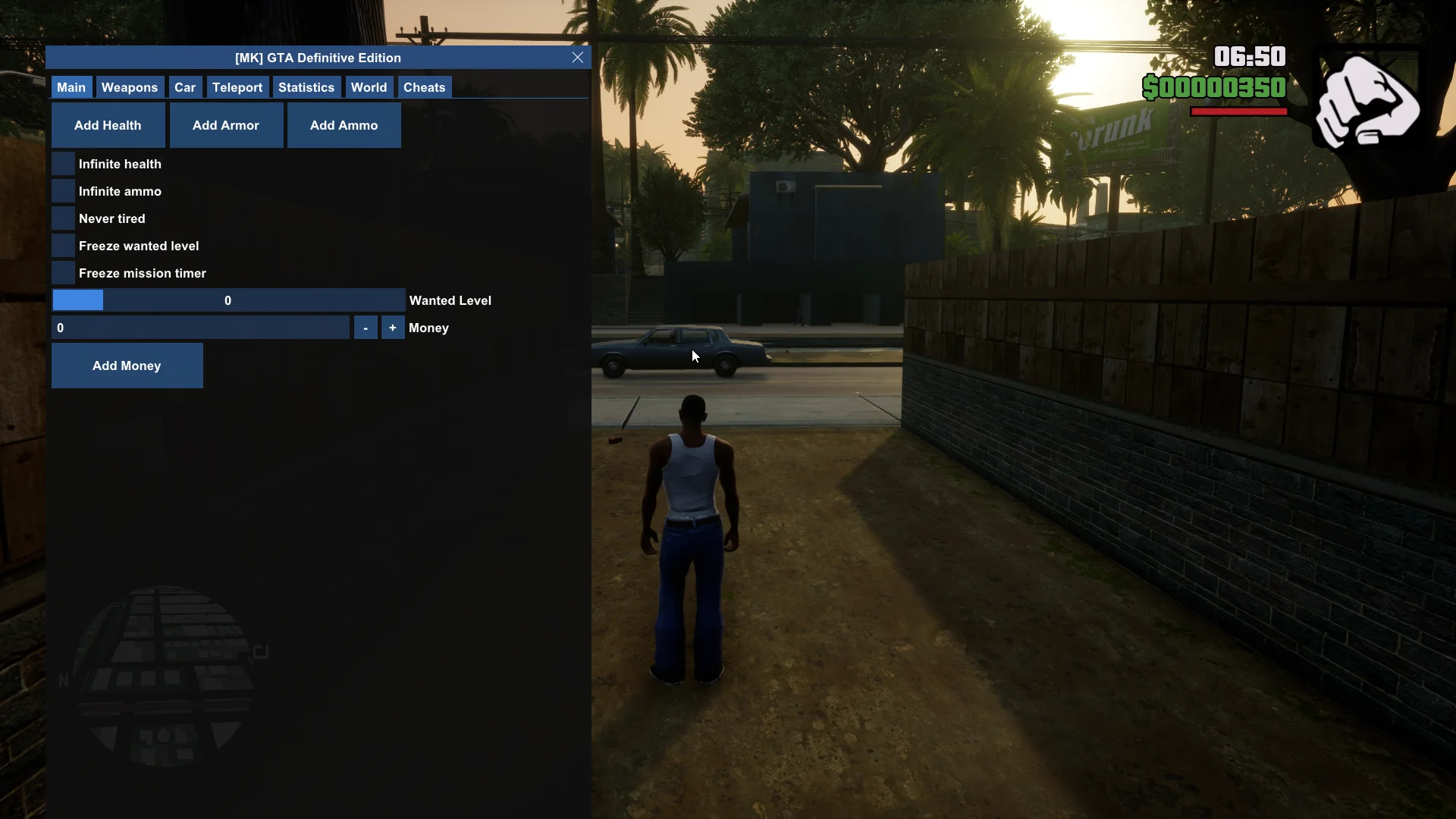 Grand Theft Auto: The Trilogy "Чит-мод для GTA III-VC-SA Definitive Edition"