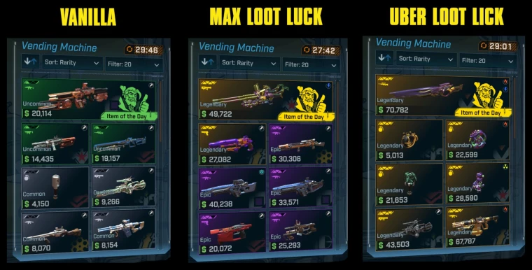 Borderlands 4 "Чит-мод на максимальный шанс дропа легендарных и фиолетовых вещей" {Caites}