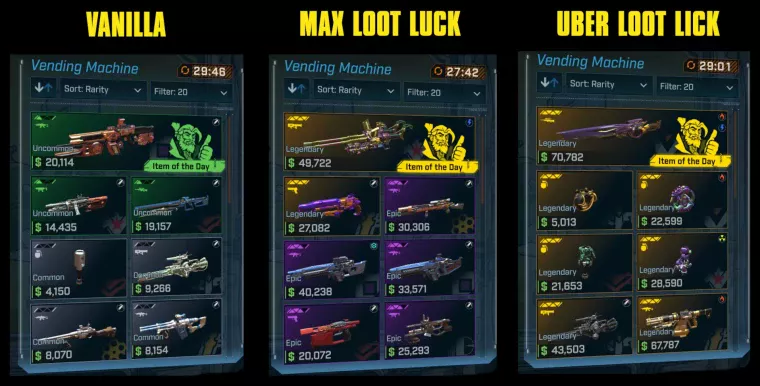 Borderlands 4 "Чит-мод на максимальный шанс дропа легендарных вещей" {Caites}