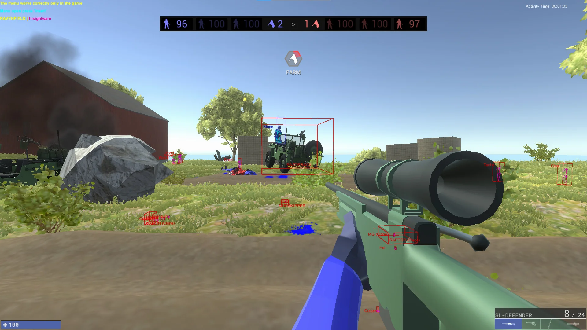 Ravenfield "Трейнер +23" [UPD: 30.09.2025] {Insert / BepInEx}