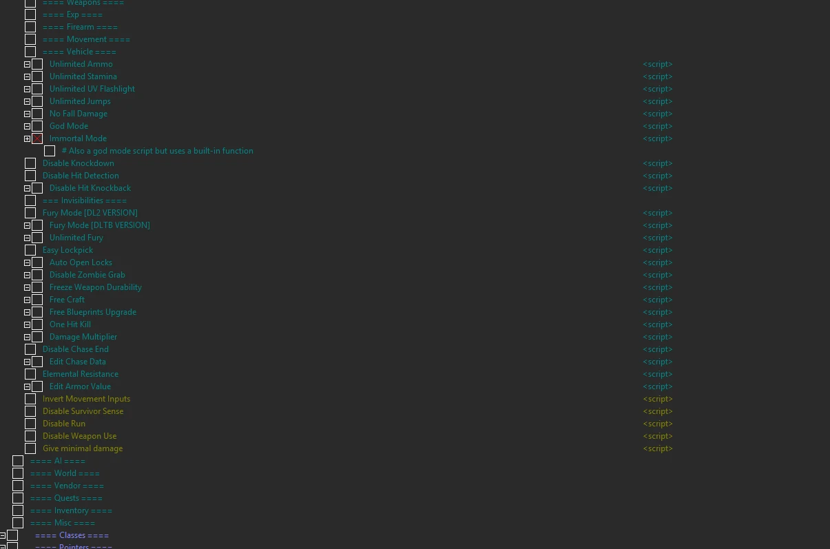 Dying Light: The Beast "Таблица +120 для Cheat Engine от Synsteric: Редактор игрока, ресурсов, предметов, оружия"