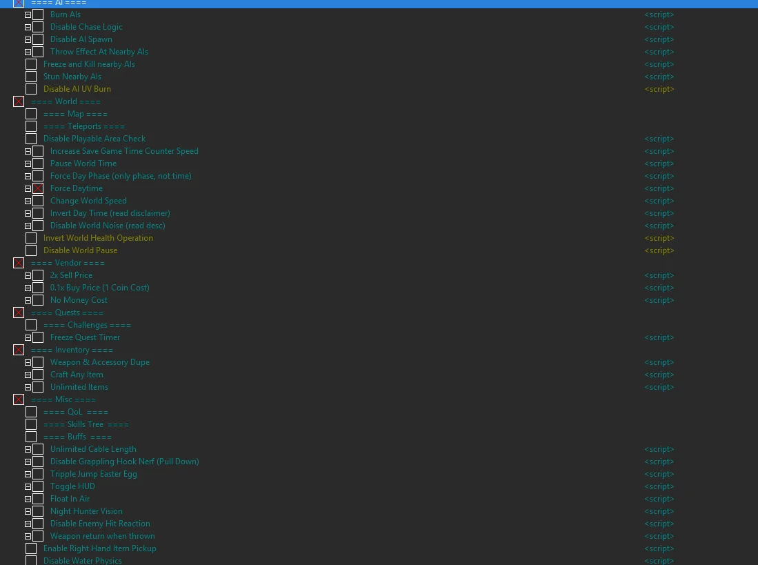 Dying Light: The Beast "Таблица +120 для Cheat Engine от Synsteric: Редактор игрока, ресурсов, предметов, оружия"