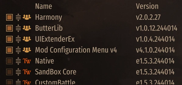 Mount and Blade 2: Bannerlord "Обновление интерфейса для модификаций - UIExtenderEx" [v2.13.1]