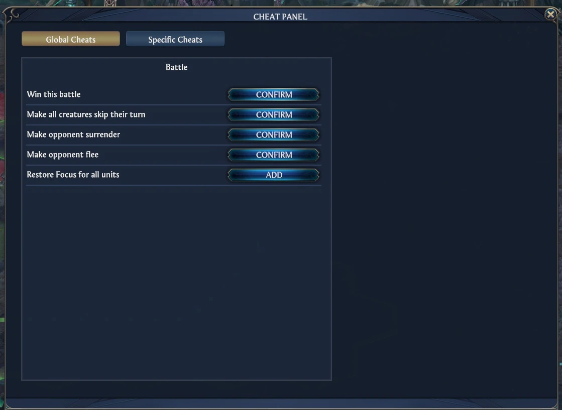 Heroes of Might & Magic: Olden Era "Чит-Панель: Редактор героев, городов, боёв, мира" [1.0] {Morabis}
