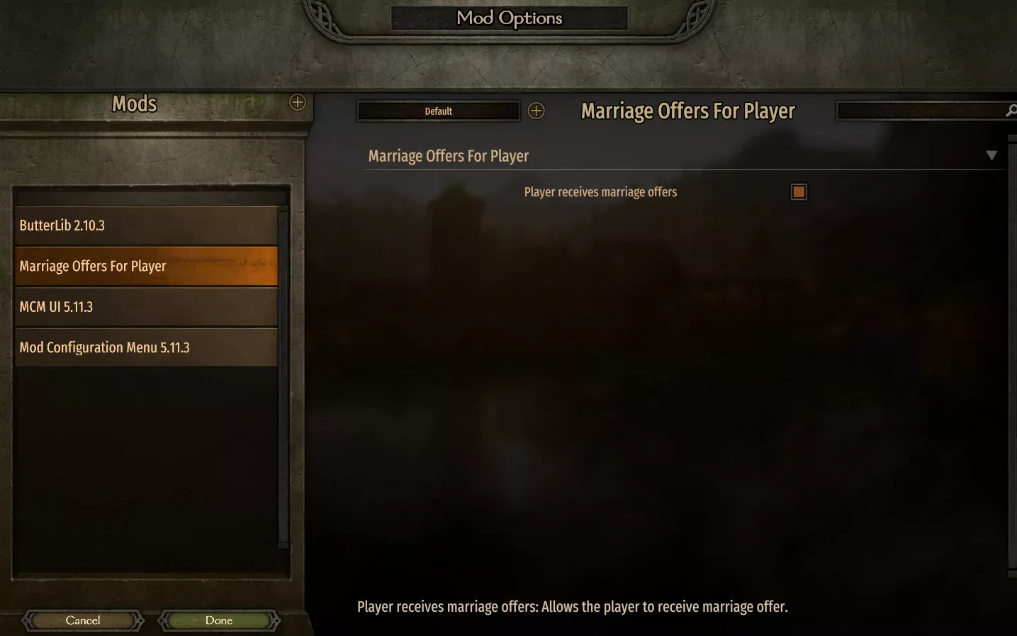 Mount & Blade 2: Bannerlord "Предложения руки и сердца для Игрока"