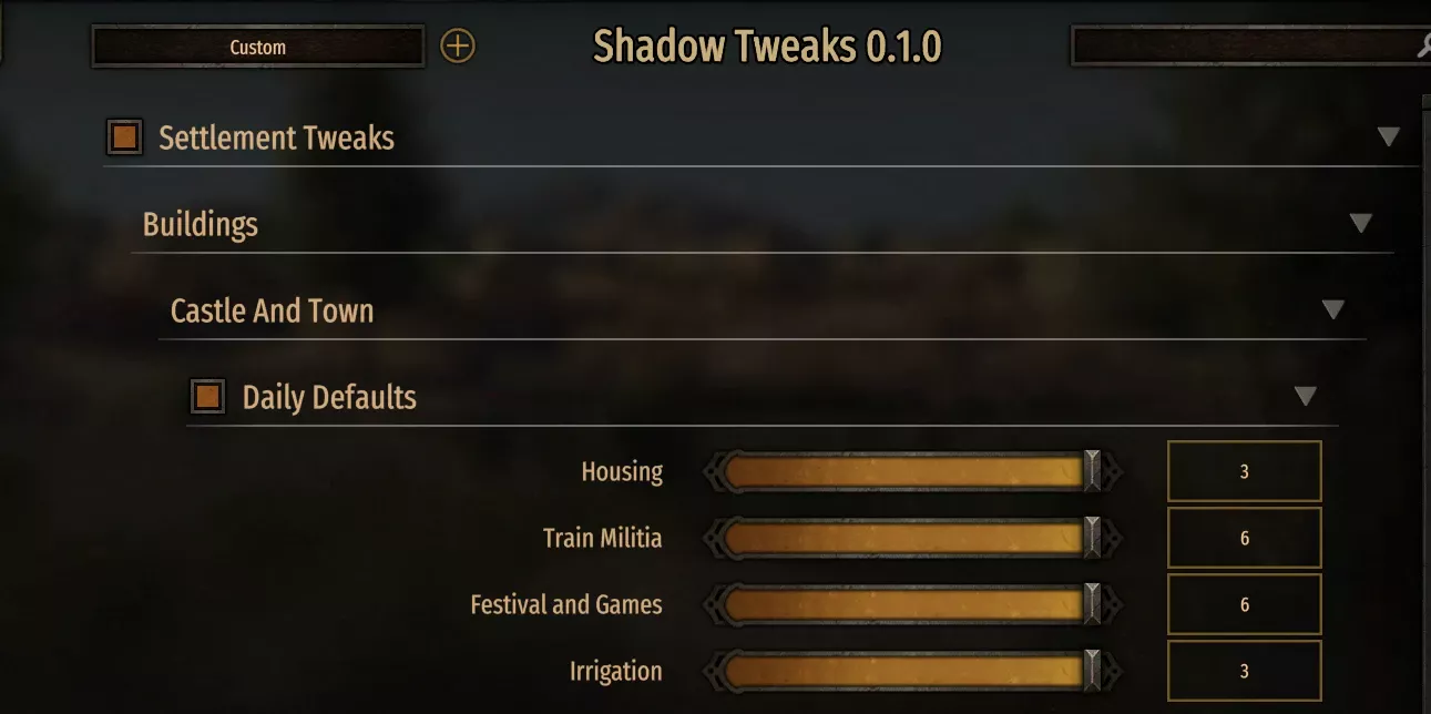 Mount & Blade 2: Bannerlord "Shadow Tweaks - Настройки теней"