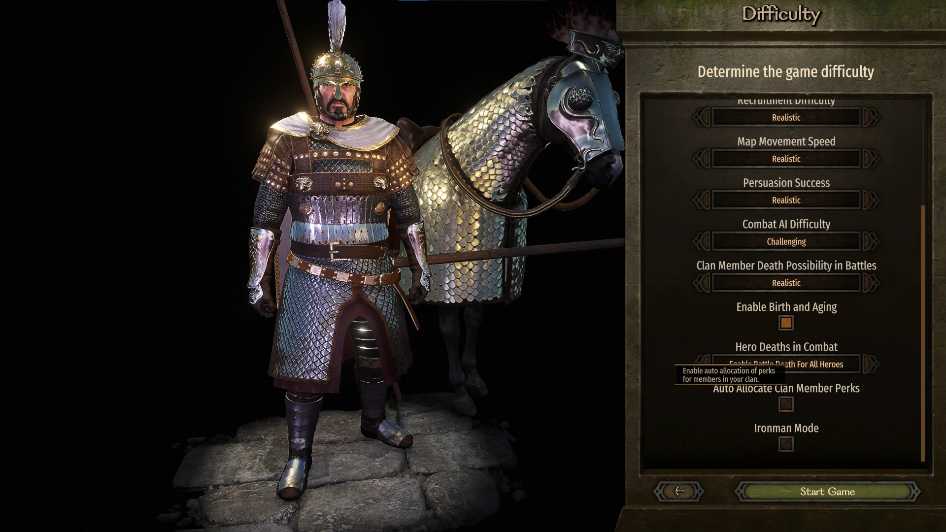 Mount & Blade 2: Bannerlord "Старт игры любым из существующих лордов" [v1.0.2.1]