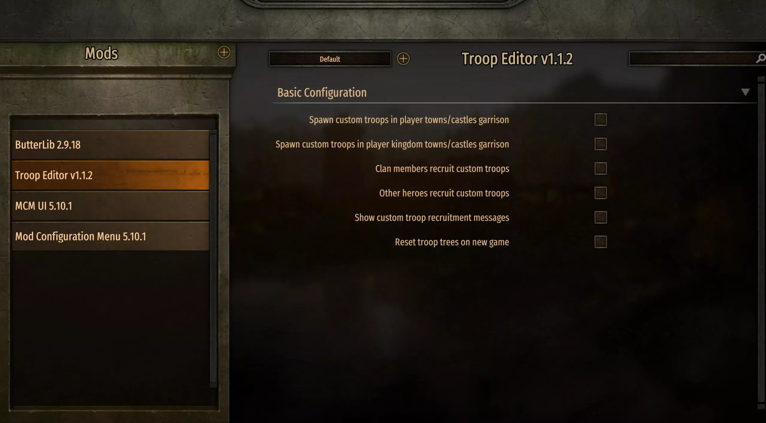 Mount & Blade 2: Bannerlord "Редактор войск"