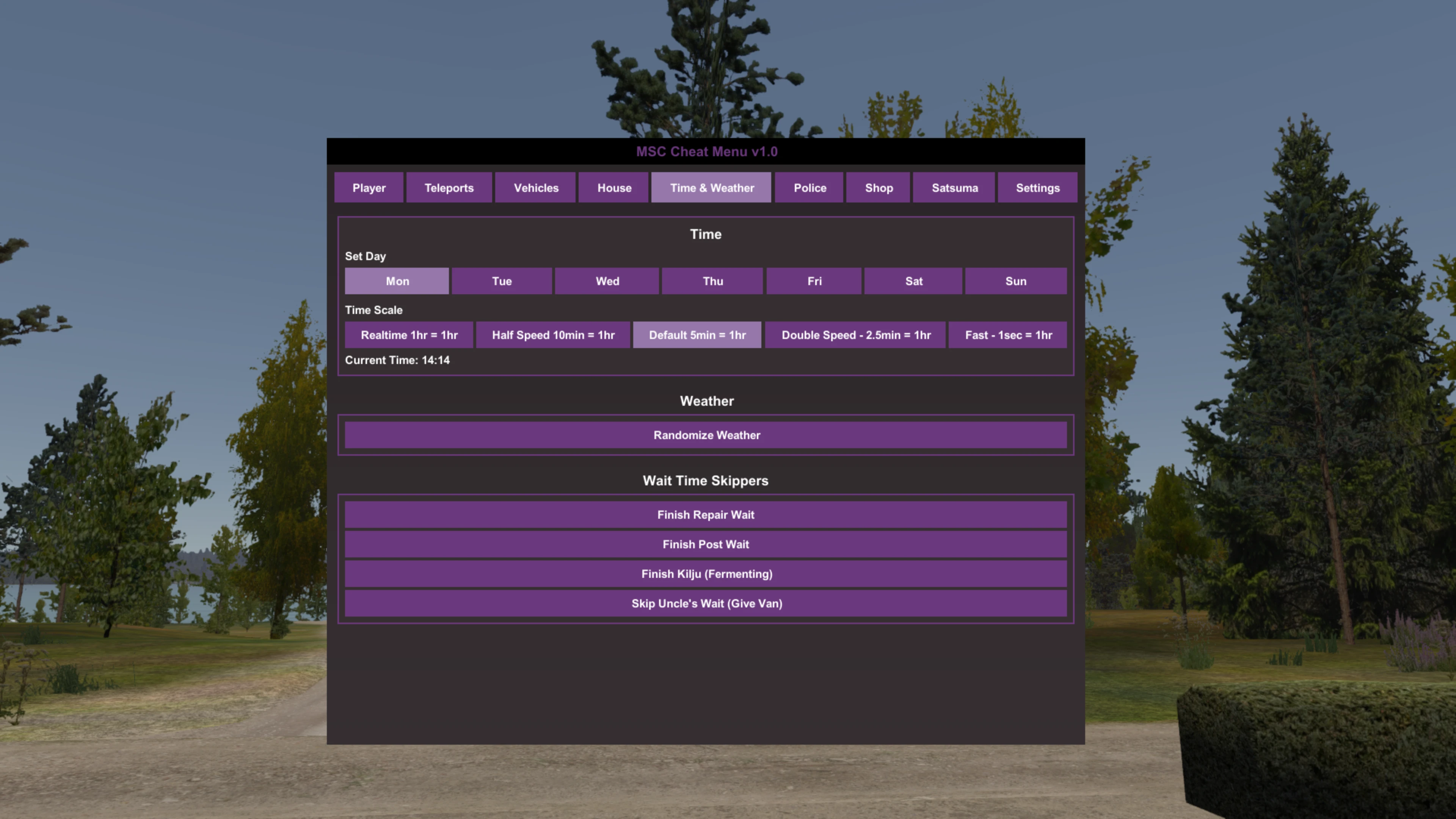 My Summer Car "MSC Cheat Menu - Редактор игрока, нужд, предметов, машины"