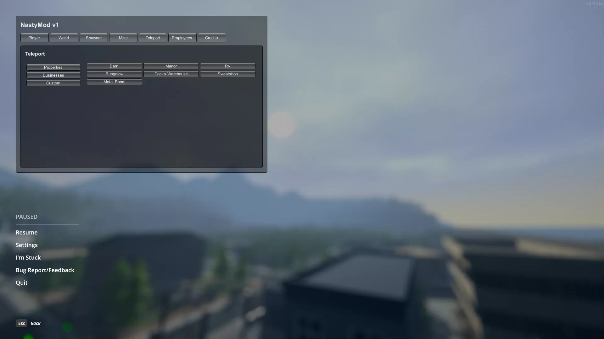 Schedule I "NastyMod - Редактор игрока