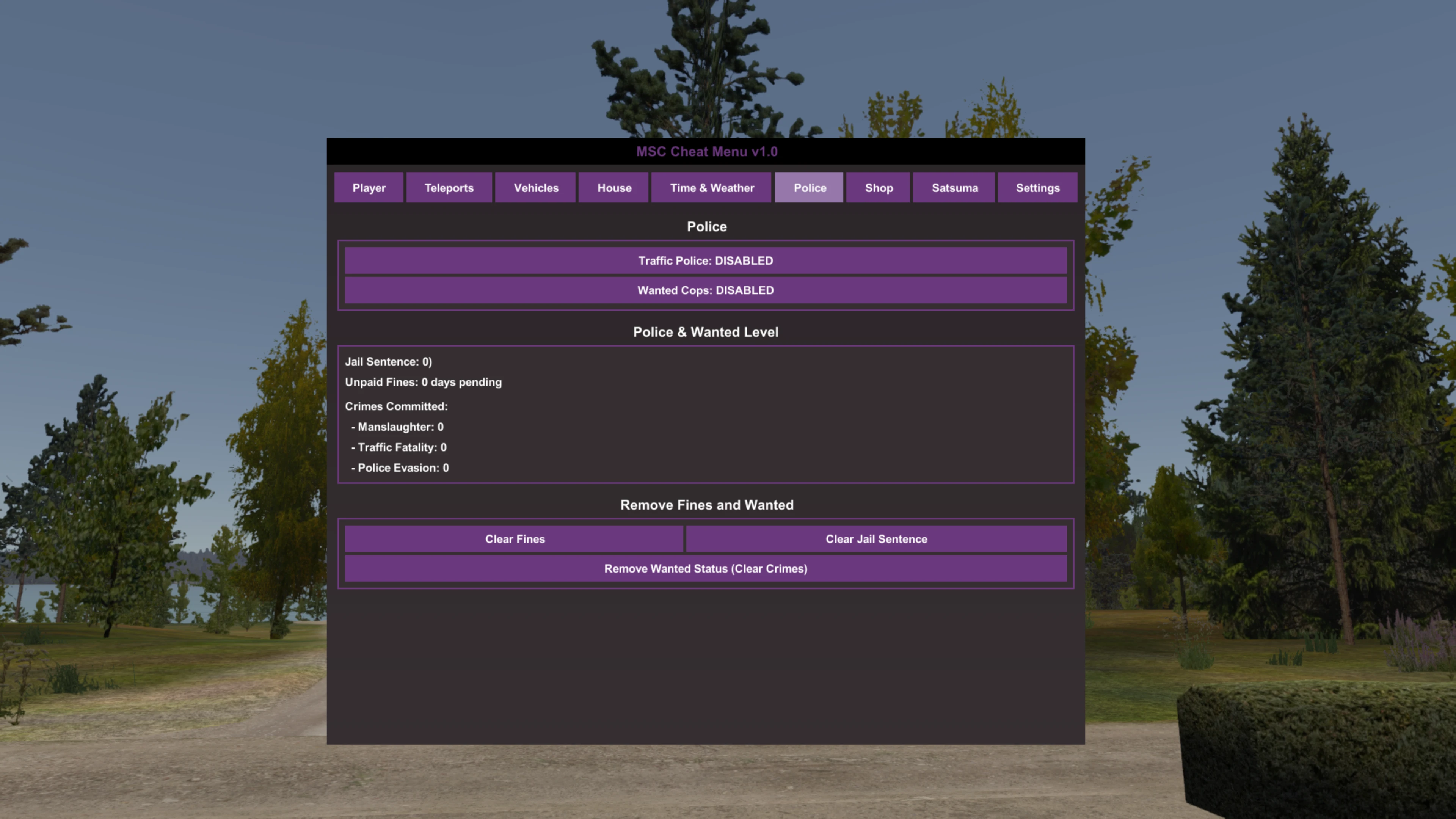 My Summer Car "MSC Cheat Menu - Редактор игрока, нужд, предметов, машины"