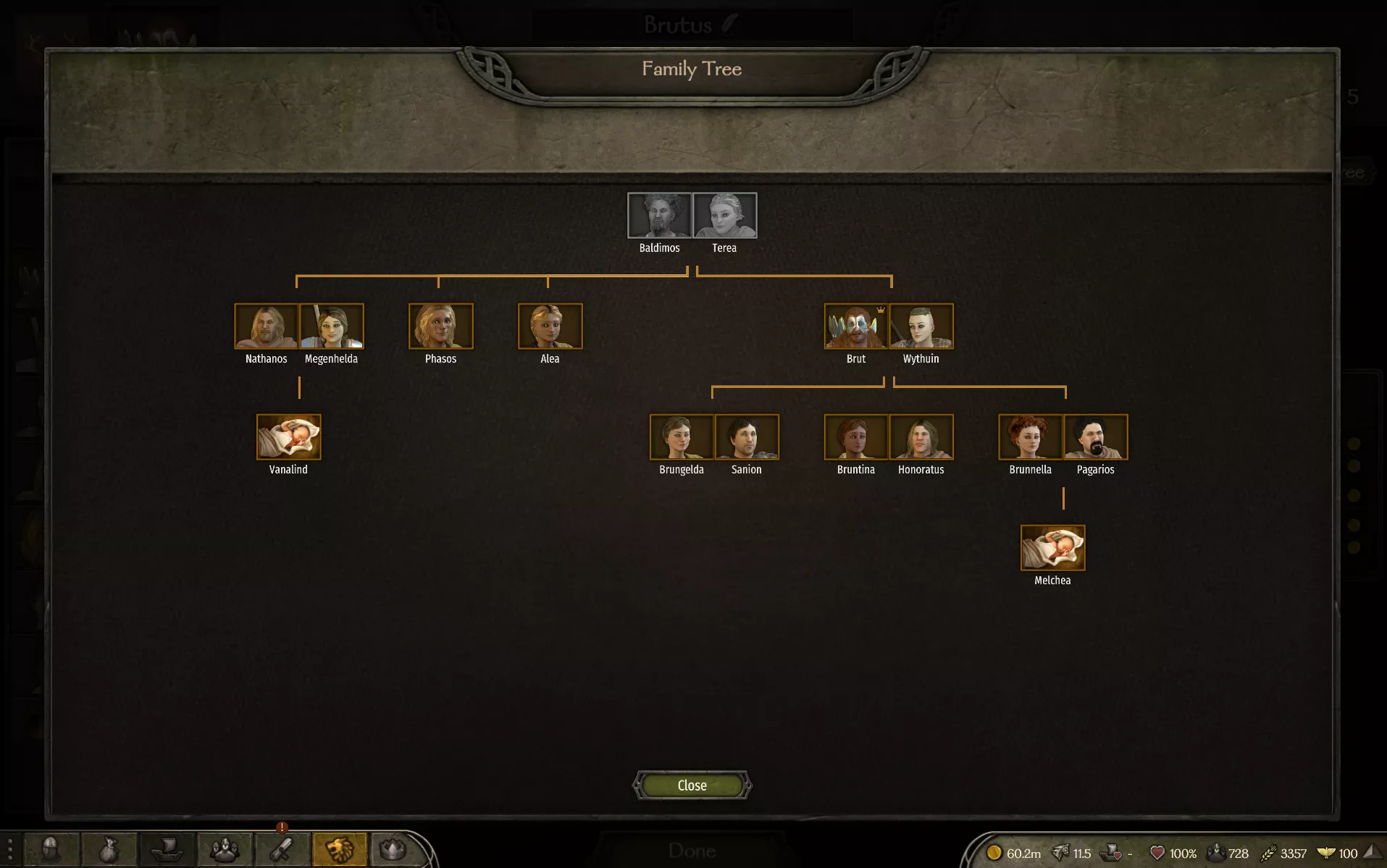 Mount & Blade 2: Bannerlord "Генеалогическое древо Брутов"