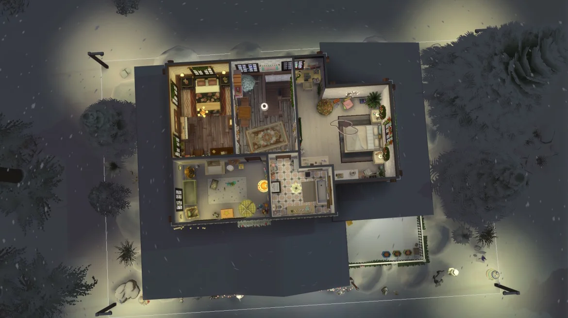 The Sims 4 "Рождественский дом в лесу"