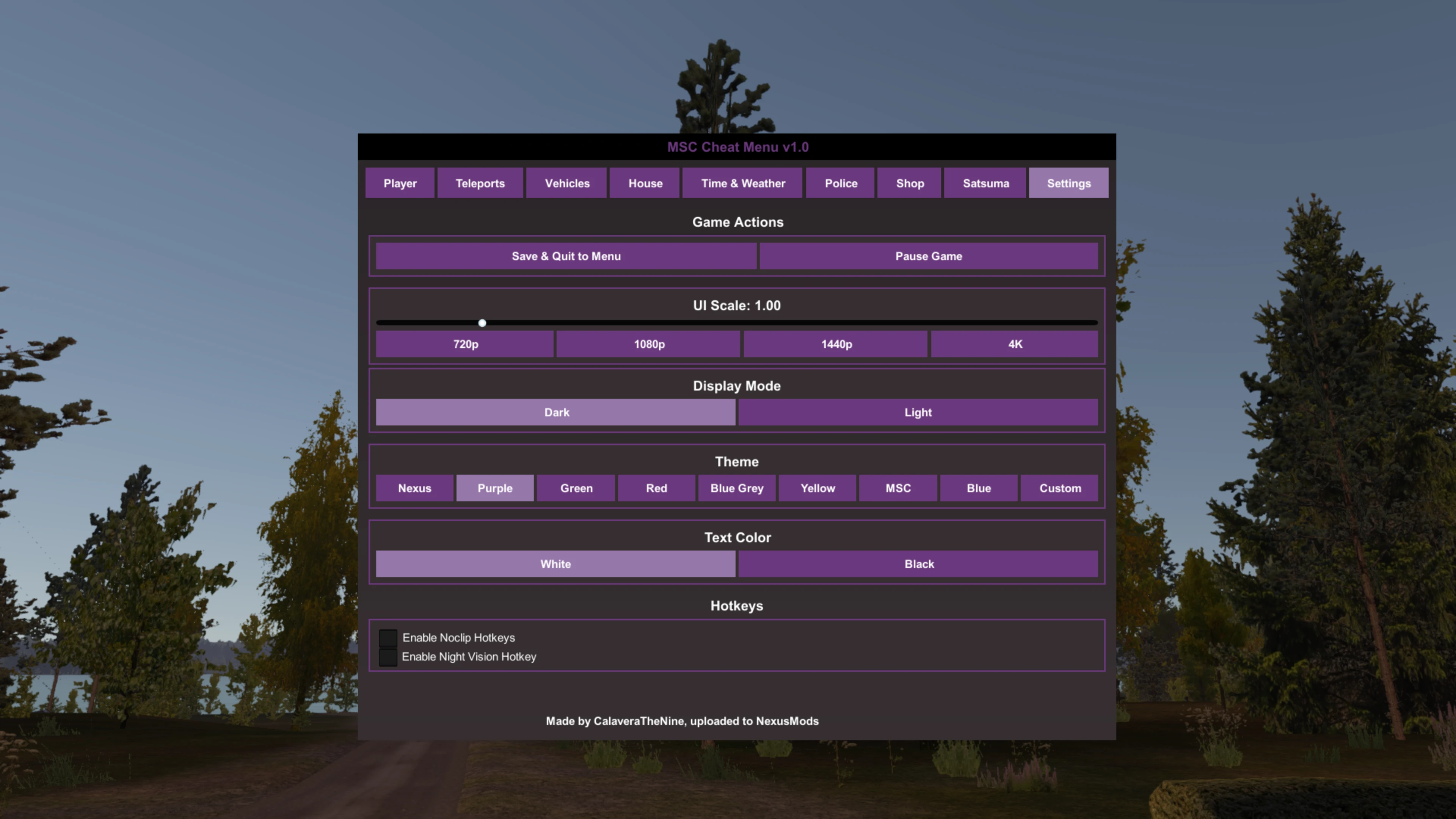 My Summer Car "MSC Cheat Menu - Редактор игрока, нужд, предметов, машины"