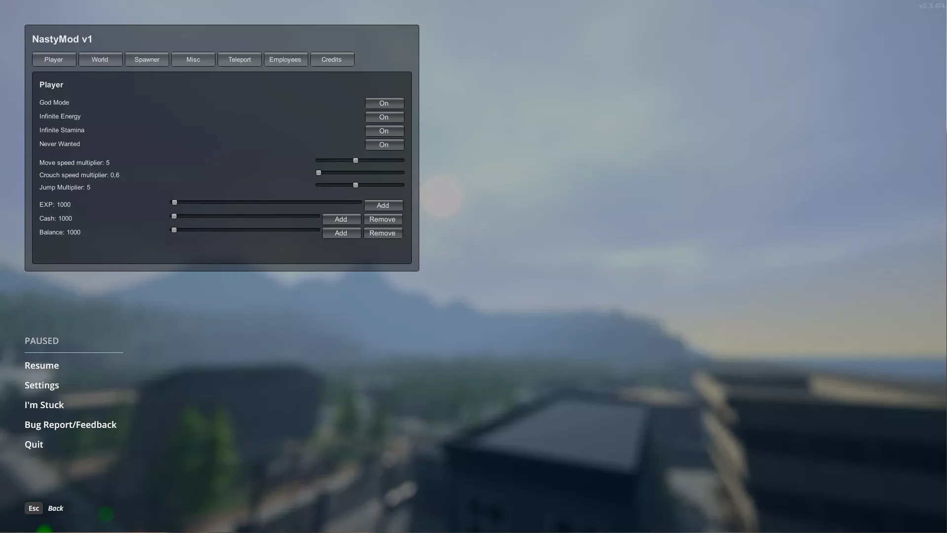 Schedule I "NastyMod - Редактор игрока