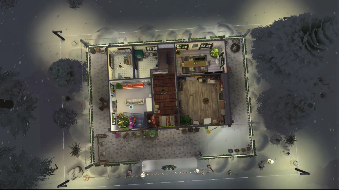 The Sims 4 "Рождественский дом в лесу"