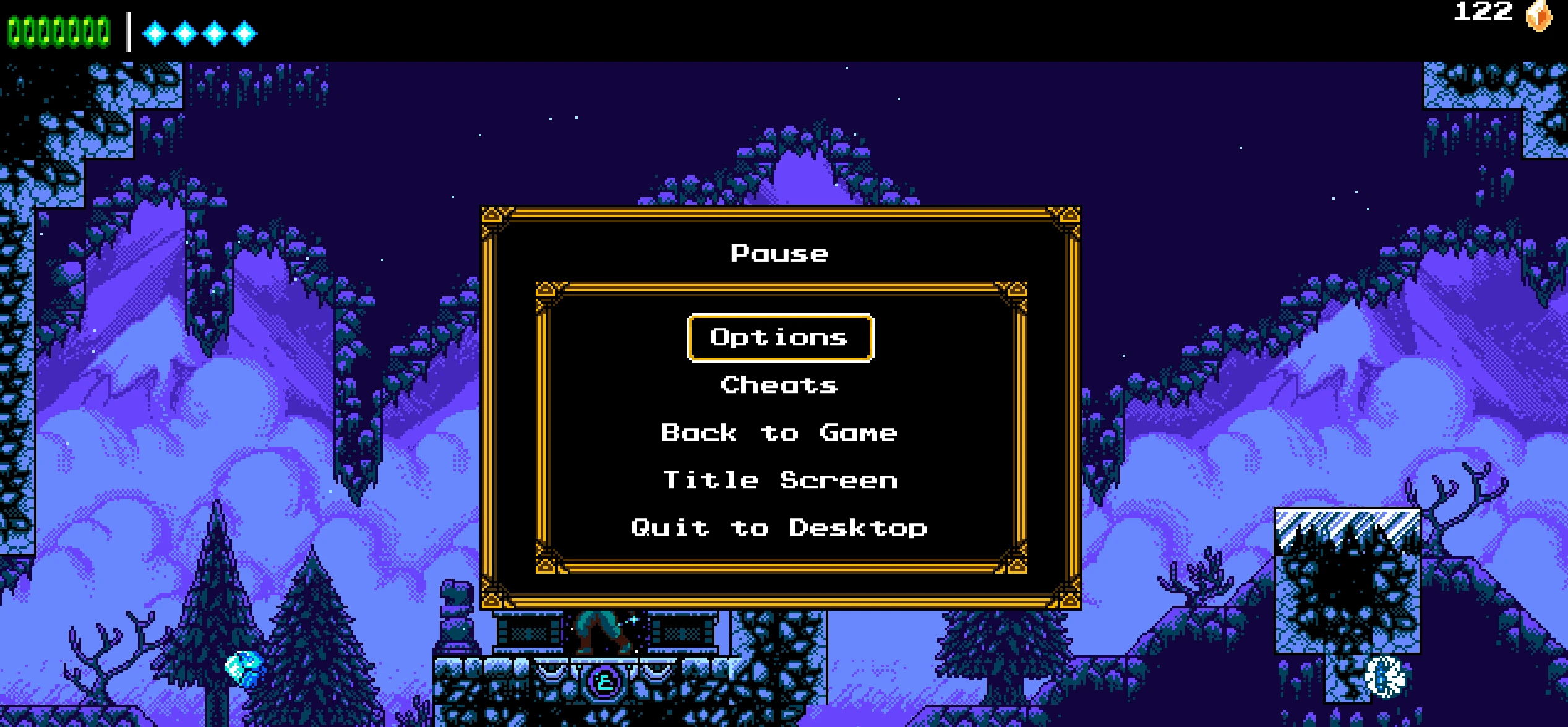 The Messenger "Активация внутриигровых читов"